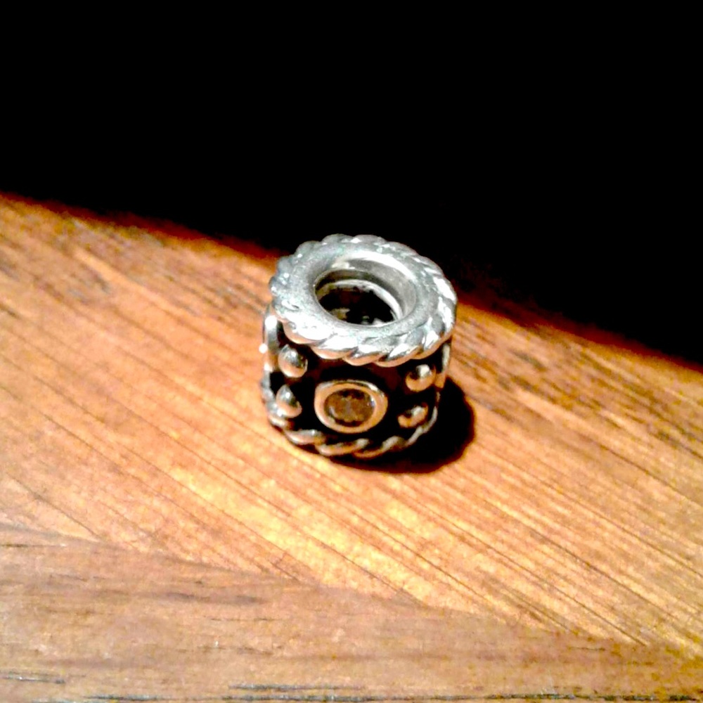 Pandora charms black onyx with CZ stones